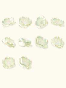 20pcs/pack Twilight Sticker Set, Stay In Flower Sea Series Material For Diy Scrapbooking Decoration - Green - View 2