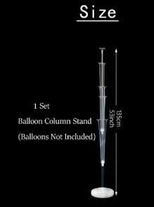 1set PVC Balloon Stand, Clear Balloon Holder For Party - White - View 3