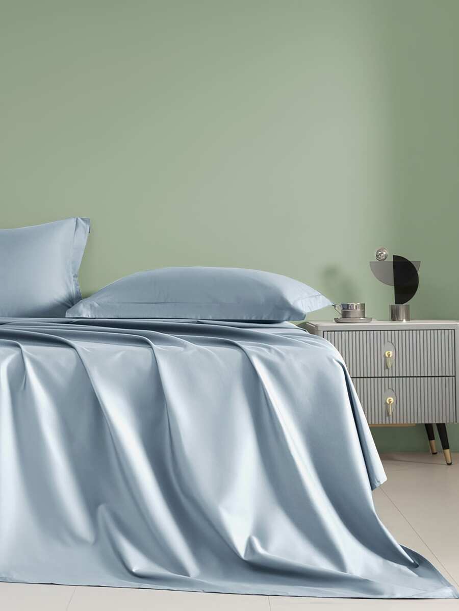 6入組羊毛被套裝,包含1張扁平床單,4個枕套和1個被套。超柔軟的羊毛床單,口袋床單,低變應原性床單套裝 - 彩色 - 查看 1