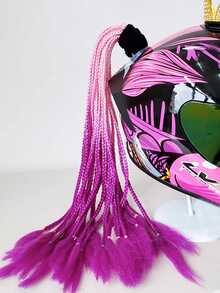 Coleta Trenzas Decorativas Para Casco Del Mujer Y Hombre - Morado - Ver 2