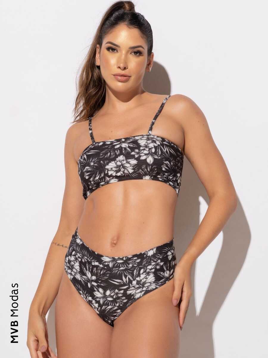MVB Modas Women Bikini Sets - Đen và trắng - Xem 1