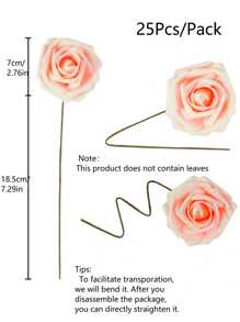 25 bông hoa hồng nhân tạo màu hồng đậm, hoa giả bằng xốp thật, dùng để tự làm hoa cưới, hoa trang trí trung tâm tiệc mừng em bé, hoa trang trí tiệc tại nhà, trang trí cổng hoa cô dâu, trang trí sân vườn Halloween, lễ Tạ ơn, Giáng sinh, vòng hoa tự làm, quà tặng cho phụ nữ và bé gái (không có hộp) - Rượu sâm banh - Xem 4