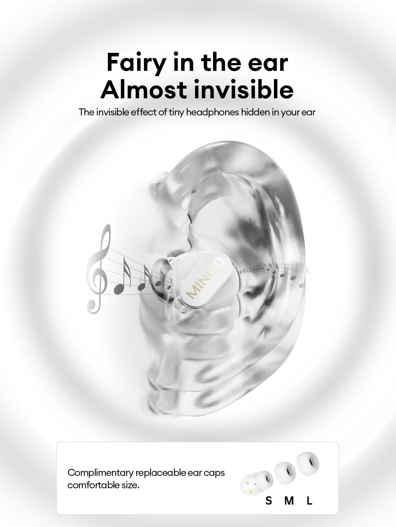 Miniso Mct02 Inear Passive Noise Cancelling Hifi Surround Sound Sports True Wireless Earphones