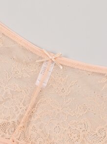 Của phụ nữ Ren gợi cảm Áo ngực đẩy lên Và Bộ quần lót - Màu Hồng  San hô - Xem 8