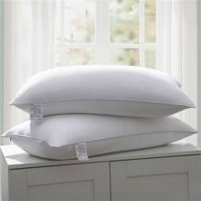 2 Pillows With Polyester Fiber Filling, Soft & Comfortable High-Resilient Pillow Core, Polyester Cover, Providing You A Deep Good Night's Sleep, Bedding, Pillow Inserts - White - View 3