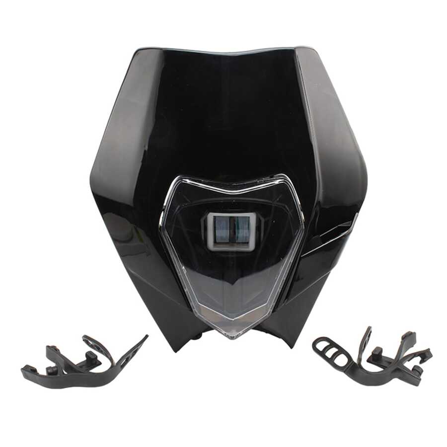 Ktm Exc Xc Sx Xcw Sxf Excf 125至500 2012-2016越野賽車改裝部件黑色摩托車led頭燈板 - 黑色 - 查看 1