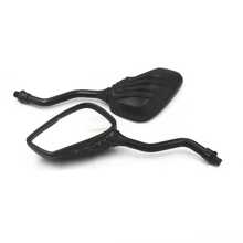 一對通用摩托車骨架骷髏手後視鏡 8 毫米 10 毫米摩托車後視鏡踏板車越野 - 黑色 - 查看 13