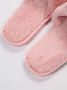 Comfortable Ladies' Christmas Home Slippers - Pink - View 6