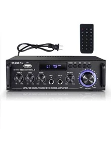 车载功放蓝牙接收器音频放大器2声道HiFi迷你功放家庭影院立体声接收器 - 黑色 - 查看 2