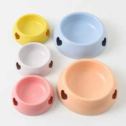 1只愛心狗碗,單層,適合小型、中型和大型狗,貓食品和寵物用品