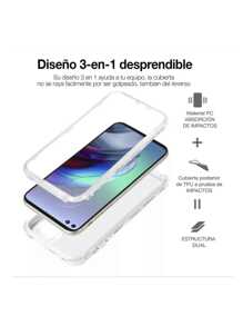 Funda Protector Uso Rudo 360° Transparente Para Moto G13 Más 2 Micas De Cristal - transparente - Ver 2