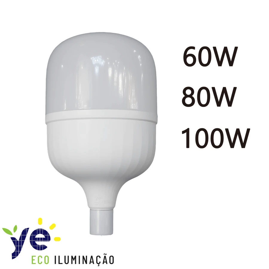 Lâmpada Led Bulbo 60w, 80w, 100w E27 Bivolt Branco Frio 6000K - Branco - Visão 1