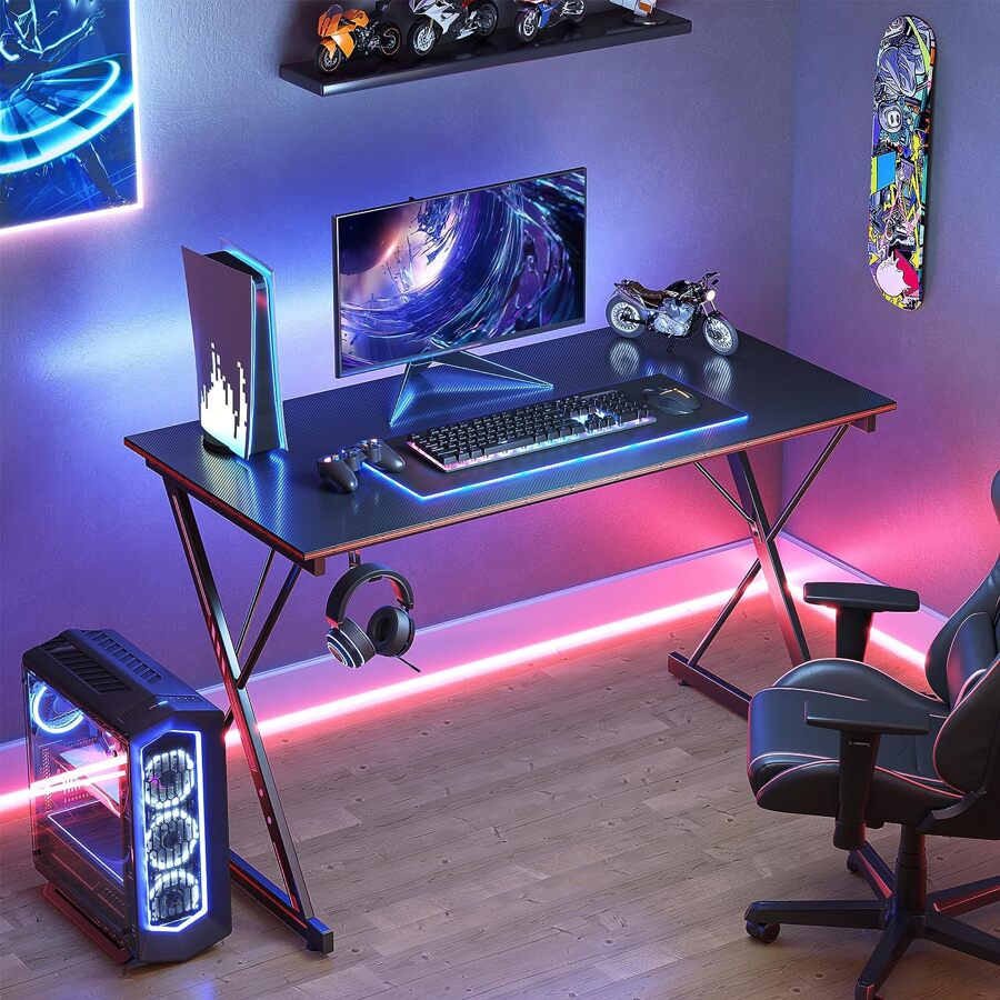 Gaming Desk 40 Inch PC Computer Desk, Home Office Desk Table Gamer ...