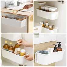 浴室櫥櫃整理員,2入組滑動籃櫃整理員,可放置水槽下收納,廚房或浴室節省空間架 - 白色 - 查看 7