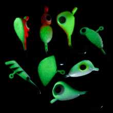 HENGJIA 48件套微型冰钓拟饵，带夜光钩，适用于梭鲈和白斑狗鱼，附钓鱼盒 - 彩色 - 查看 4