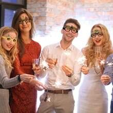 6PCS/Set New Year's Party Glasses Eyeglasses Sunglasses Gifts Props Photo Paper Decorations Novelty Funny Happy