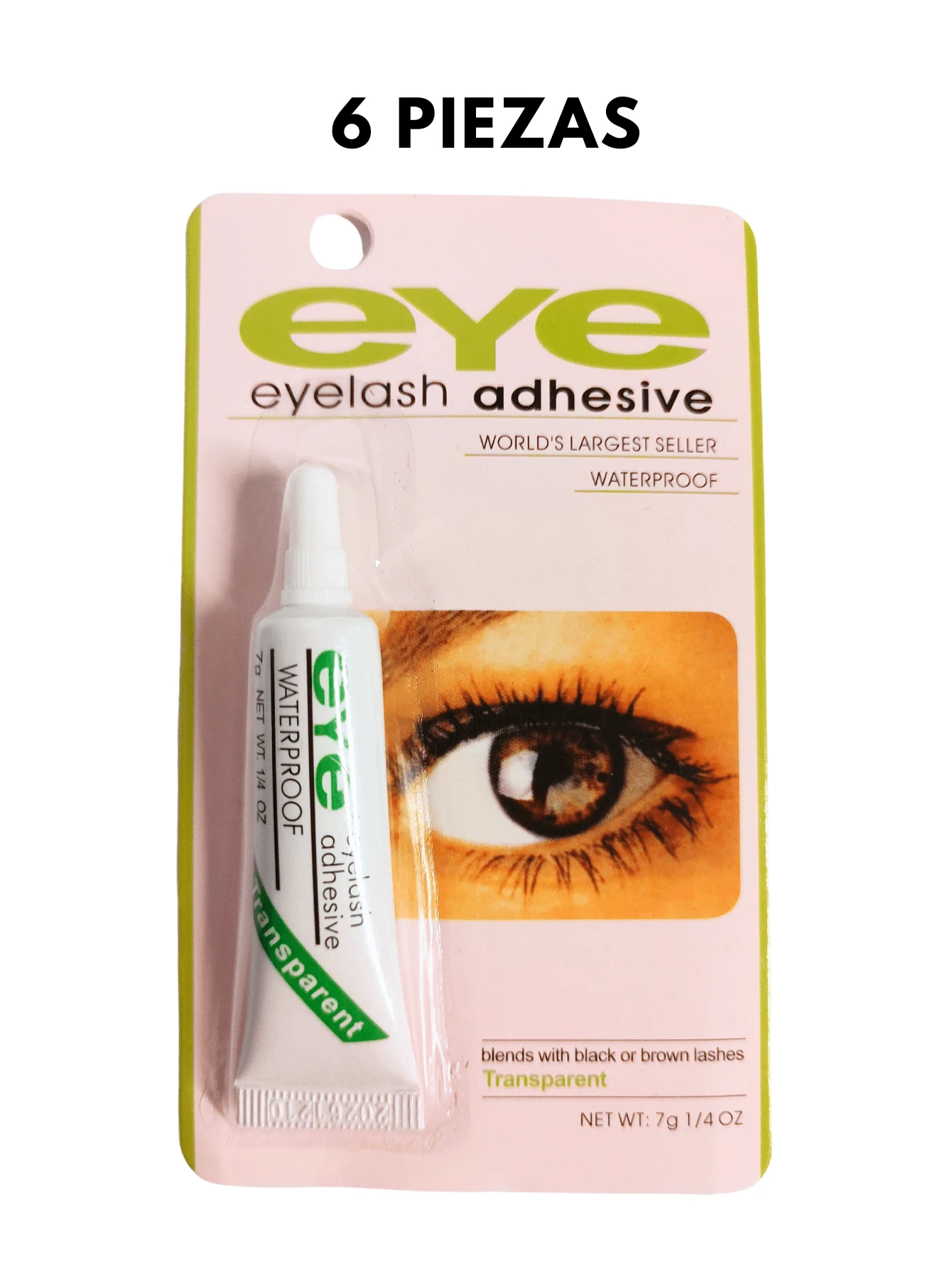 Set 6 piezas Pegamento de Pestañas Transparente liquido - Blanco - Ver 1