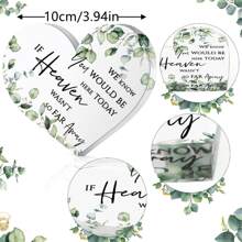Letrero de acrílico con diseño de corazón "En memoria amorosa de un ser querido" - Letrero conmemorativo de boda para mesa, regalo para ceremonia y recepción, recuerdo para madre, padre, suegro(a) - Placa para mostrador, escritorio, centro de mesa, decoración (Estilo Hermoso)