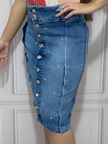 Women Denim Skirts - Lavado ligero - Ver 3