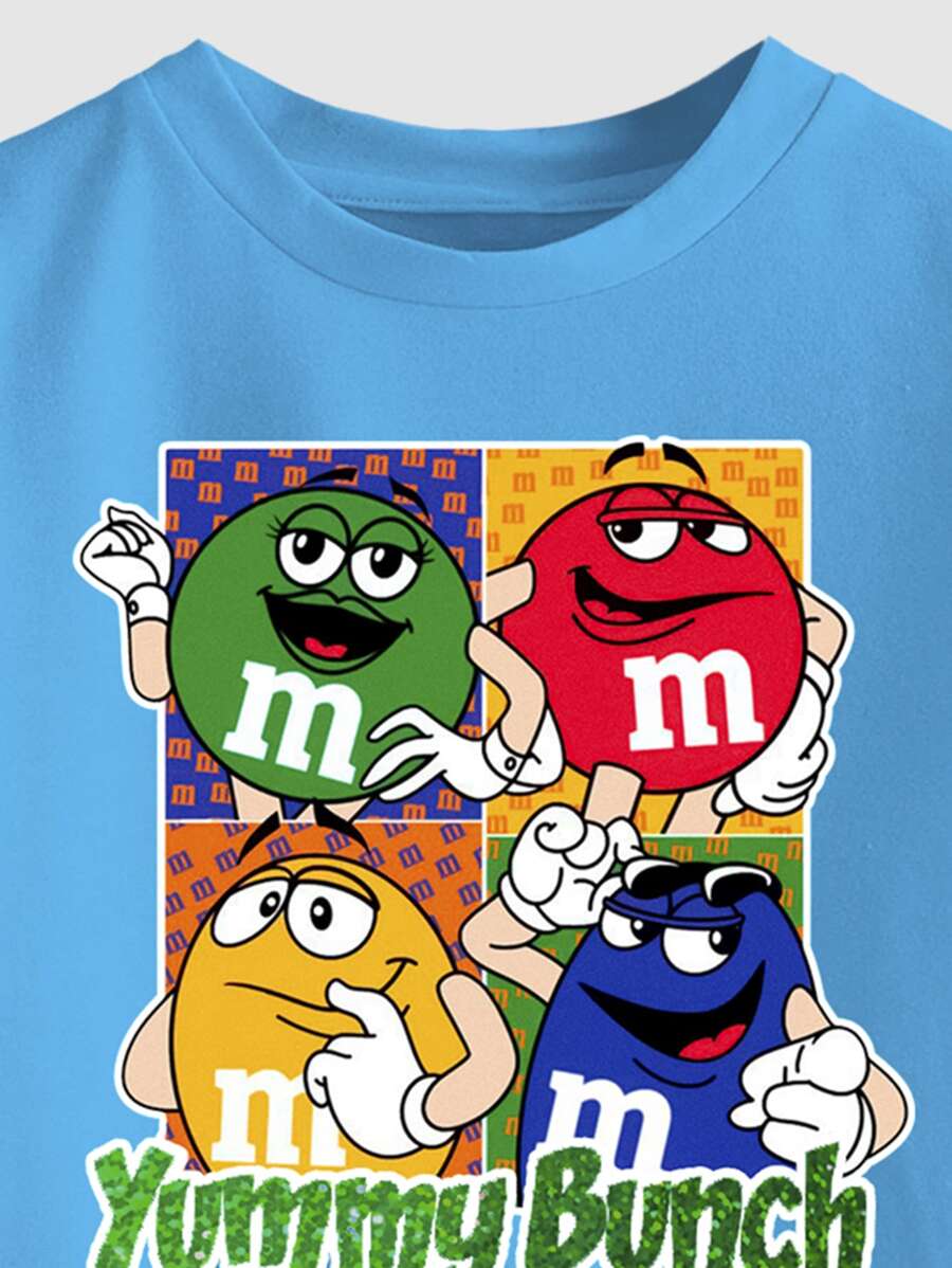 Niños camiseta lunetas m&m - Azul - Ver 1