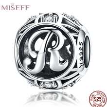 MISEFF 新款 1 件 925 纯银字母系列串珠手链女士礼物 DIY 珠宝制作女孩生日礼物情人节礼物儿童节礼物