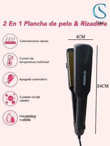 Plancha Cabello Alisadora Cerámica Temperatura Ajustable NOVA NHC-329 - Multicolor - Ver 2