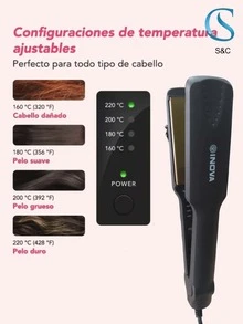 Plancha Cabello Alisadora Cerámica Temperatura Ajustable NOVA NHC-329 - Multicolor - Ver 3