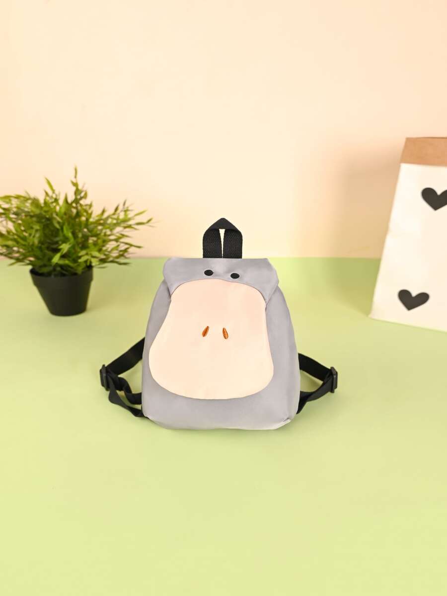 Metoo Tiramitu 1 件可愛動物形狀男孩防水磁力閉合背包 - 灰色 - 查看 1