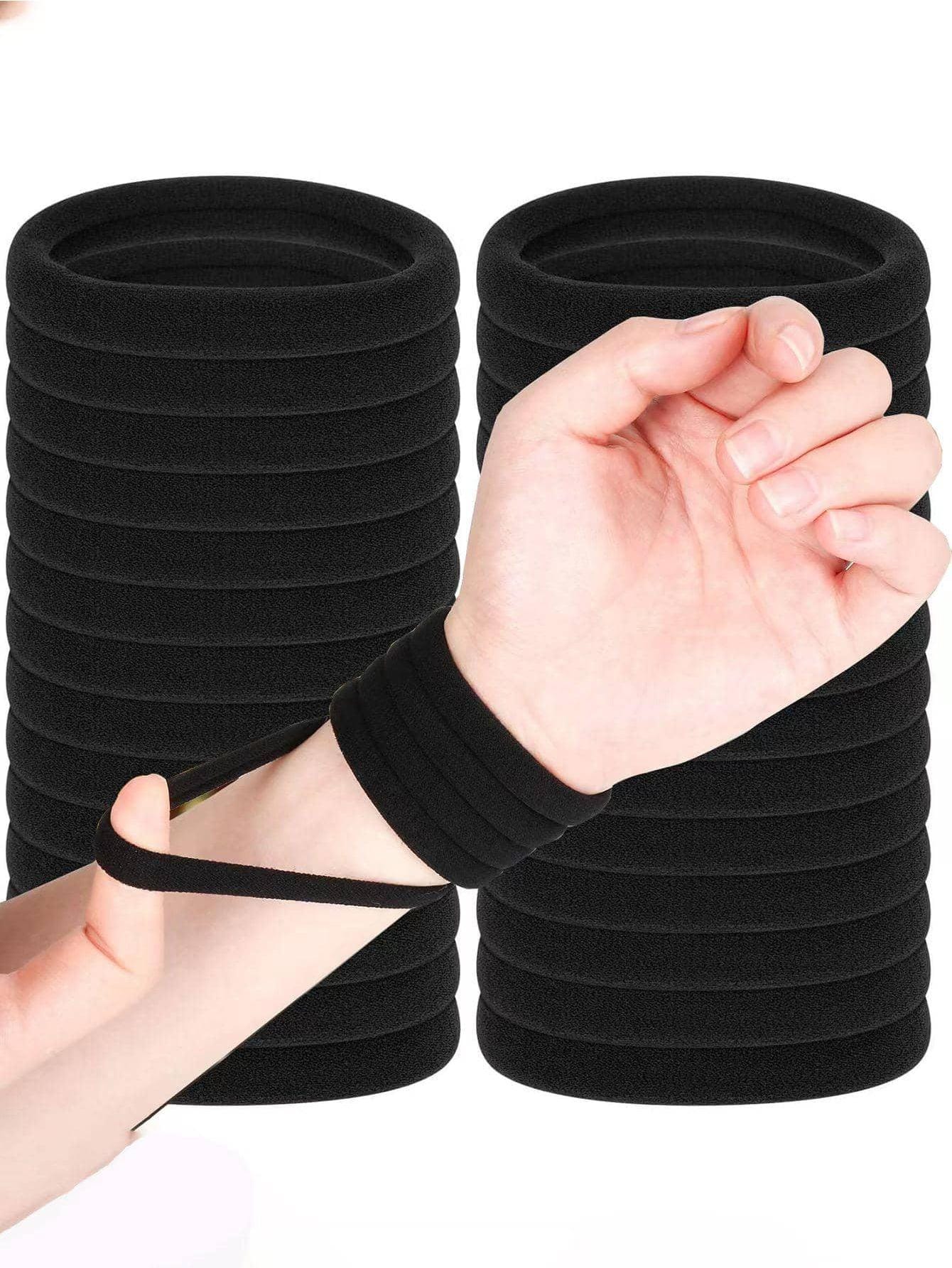 20pcs/50pcs/100pcs Black NoCrease Elastic Women Hair Bands [Hair Bands