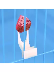 Small Plastic Fruit Forks For Feeding Parrots And Other Birds - White - View 1