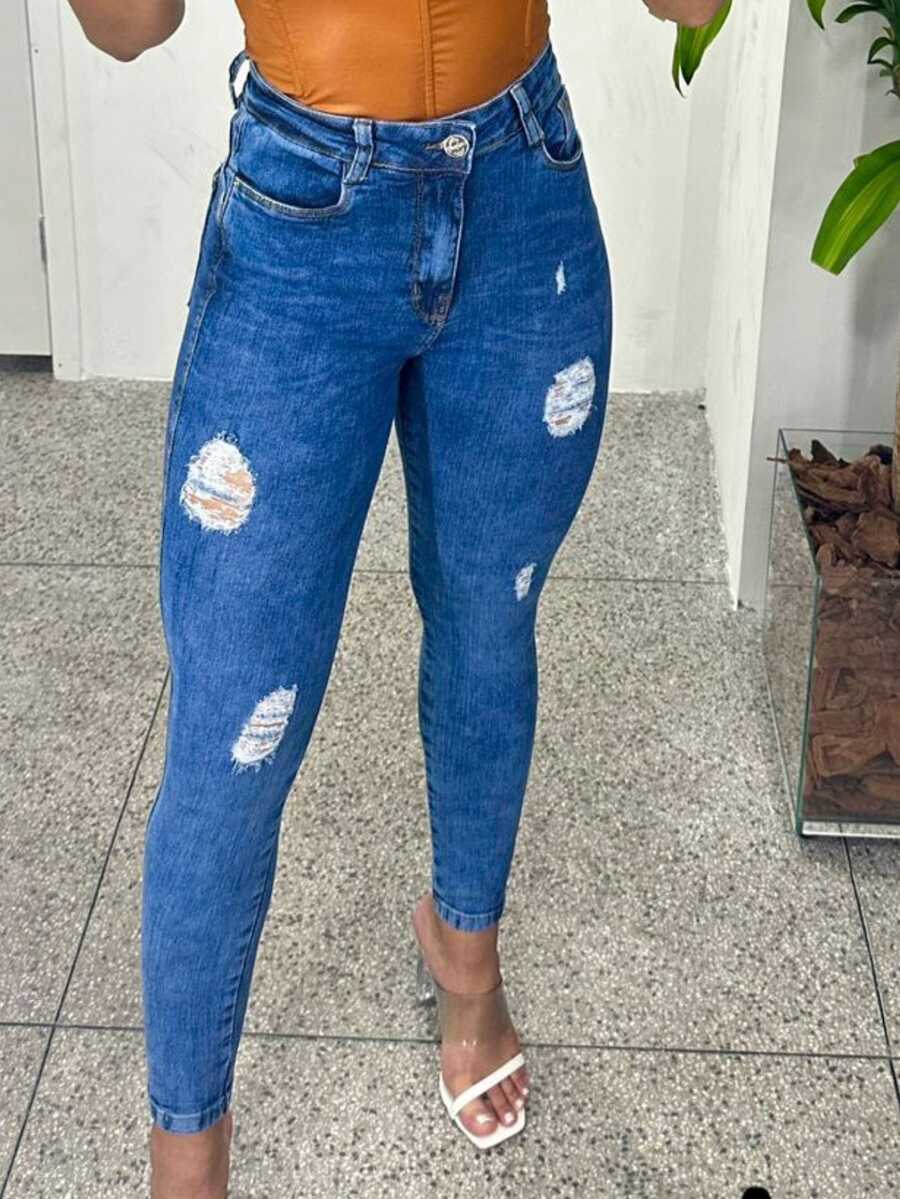 Women Jeans - Màu xanh lam - Xem 1