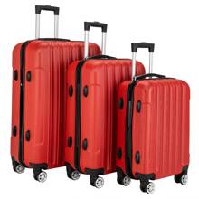 3-In-1 Multifunctional Large Capacity Traveling Storage Suitcase Luggage Pink - Màu Đỏ Sâu - Xem 2