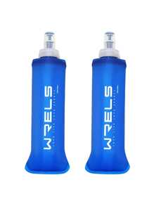 2pcs Portable Silicone Mouth Soft Water Bottle In Different Sizes For Camping, Cycling, Running - Navy Blue - View 2