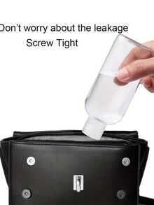 5入組 3.4 盎司/100 毫升可再填充透明塑膠空擠壓瓶，附翻蓋 - TSA 旅行瓶，適用於液體盥洗用品、洗髮精、護髮素和乳液 - 無色 - 查看 2