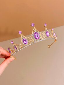 1 Corona Dulce De Princesa Para Niña Con Cristales De Imitación - Multicolor - Ver 1