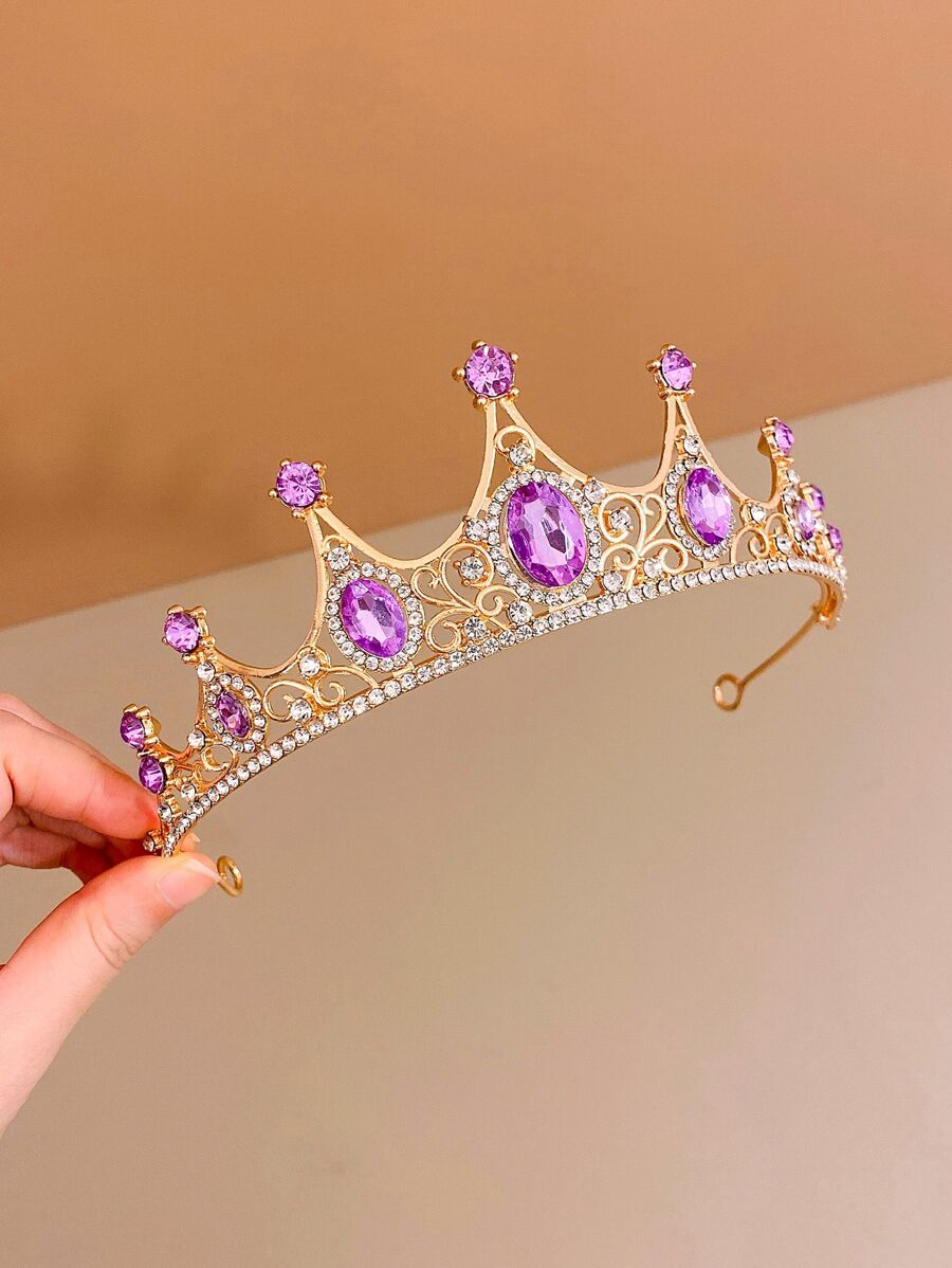 1 Corona Dulce De Princesa Para Niña Con Cristales De Imitación - Multicolor - Ver 1