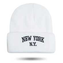 GORRO NEW YORK BORDADO DE FELPA - Blanco - Ver 1