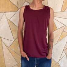 Men Sports Tees & Tanks - 酒紅色 - 查看 2