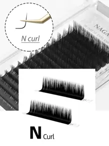 1 PC NAGARAKU Synthetic Mink Eyelashes Individual Eyelash LC LD N L Curls Mix 7-15mm 16 Lines Natural Soft For Women Professional Lash Clusters, Eyelash Clusters, Individual Eyelashes, Lashes, Fake Lashes - Black - View 6