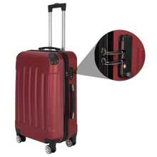 3-In-1 Portable ABS Trolley Case Luggage 20" / 24" / 28" - Đỏ - Xem 7