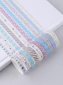 1/2box Bronzing Creative Washi Tape, 2metres, Junk Journal Stickers Supplies, Creative Masking Tape, Scrapbooking Decor, Journaling Decor Back To School