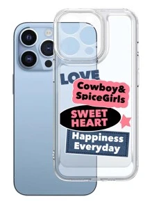 Creative English Letters Space Pattern Phone Case Compatible With Apple