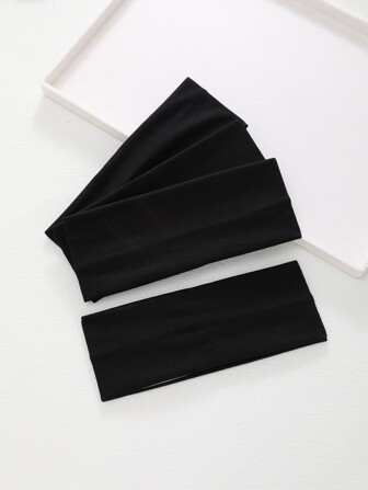 4 st. unisex-pannband, breddade (7,5 cm/2,95 tum), justerbara halkfria, absorberande, elastiska, mjuka tygpannband för kort/långt hår, lämpliga för yoga, löpning, fitness, turban, pannband, svettband, skolsaker, college, höst/vinter, hårband, håraccessoarer för kvinnor, för semesterkläder, kvinna, elegant halsduk, dambandana, mjuk huvudbonad