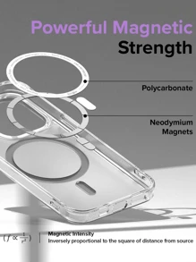 Transparent Rigid Case With Magnetic Ring For IPhone Cell Phones - Iphone 13 - 查看 3