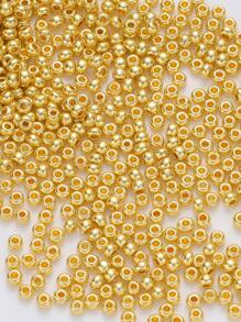 1500pcs Metallic Gold Color Glass Beads For Diy Jewelry Making, Vintage Style - Yellow Gold - View 2