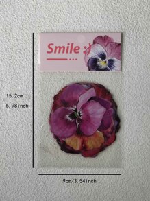 1pack/20pcs Plant & Flower Design Crystal Ink Painting Pet Stickers Back To School - Multicolor - View 4