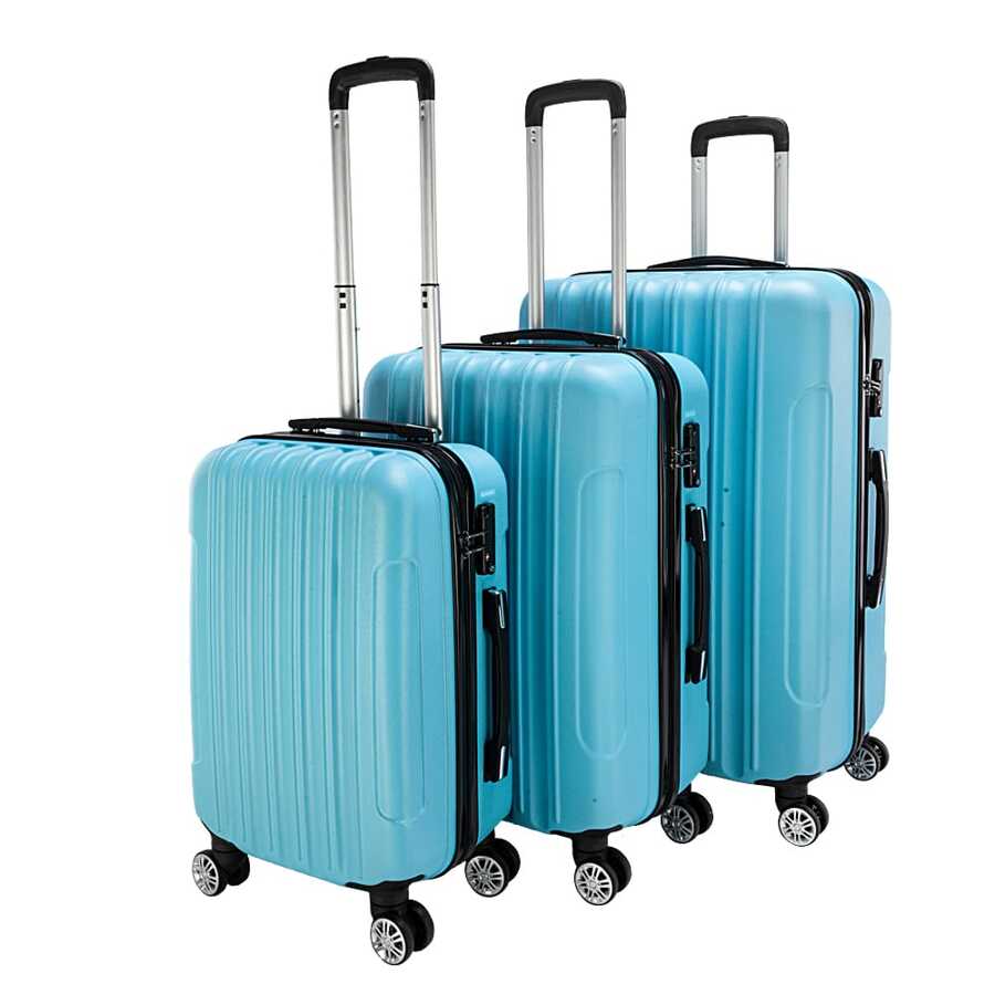 3-In-1 Multifunctional Large Capacity Traveling Storage Suitcase Luggage Pink - Blue - View 1