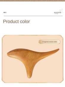 1pc Wooden Acupressure Massage Tool With Triangular Bird Design, Made From Amberwood For Foot Reflexology Relaxation - Multicolor - View 9
