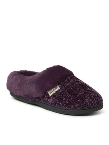 Dearfoams Women's Claire Cable Knit Chenille Clog - Màu tím - Xem 3
