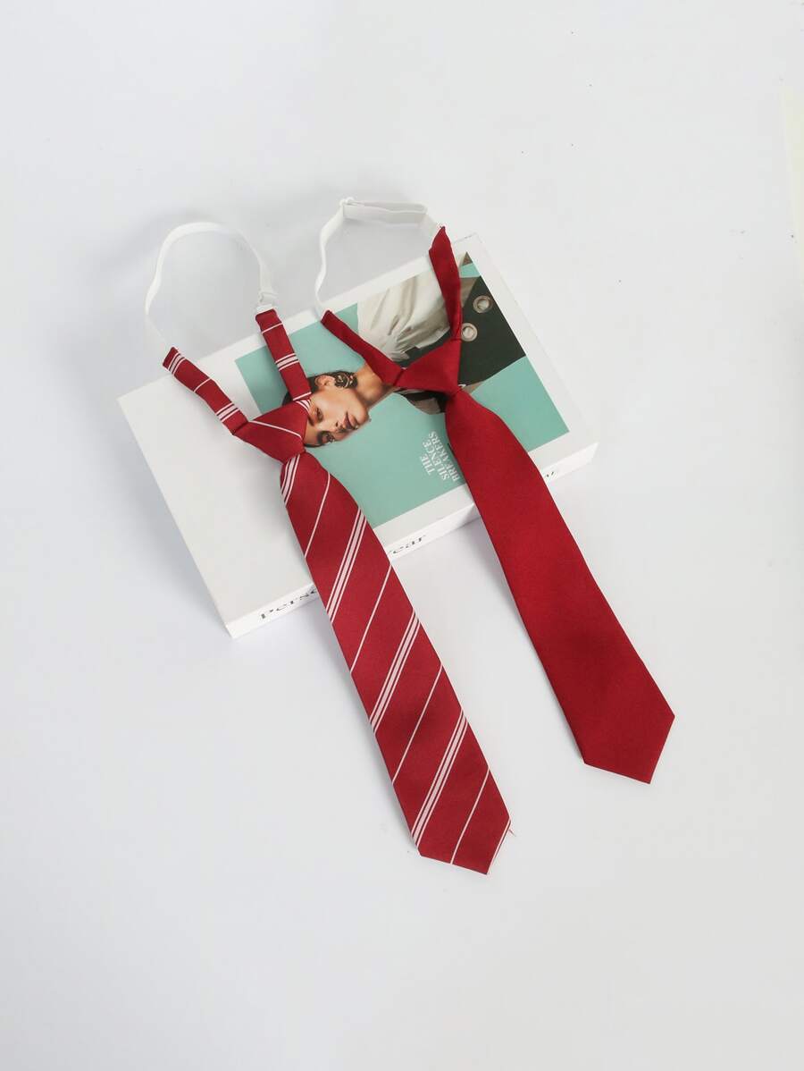 1 bộ Đen Sọc Cà vạt Tổ hợp - Nhiều màu - Xem 1